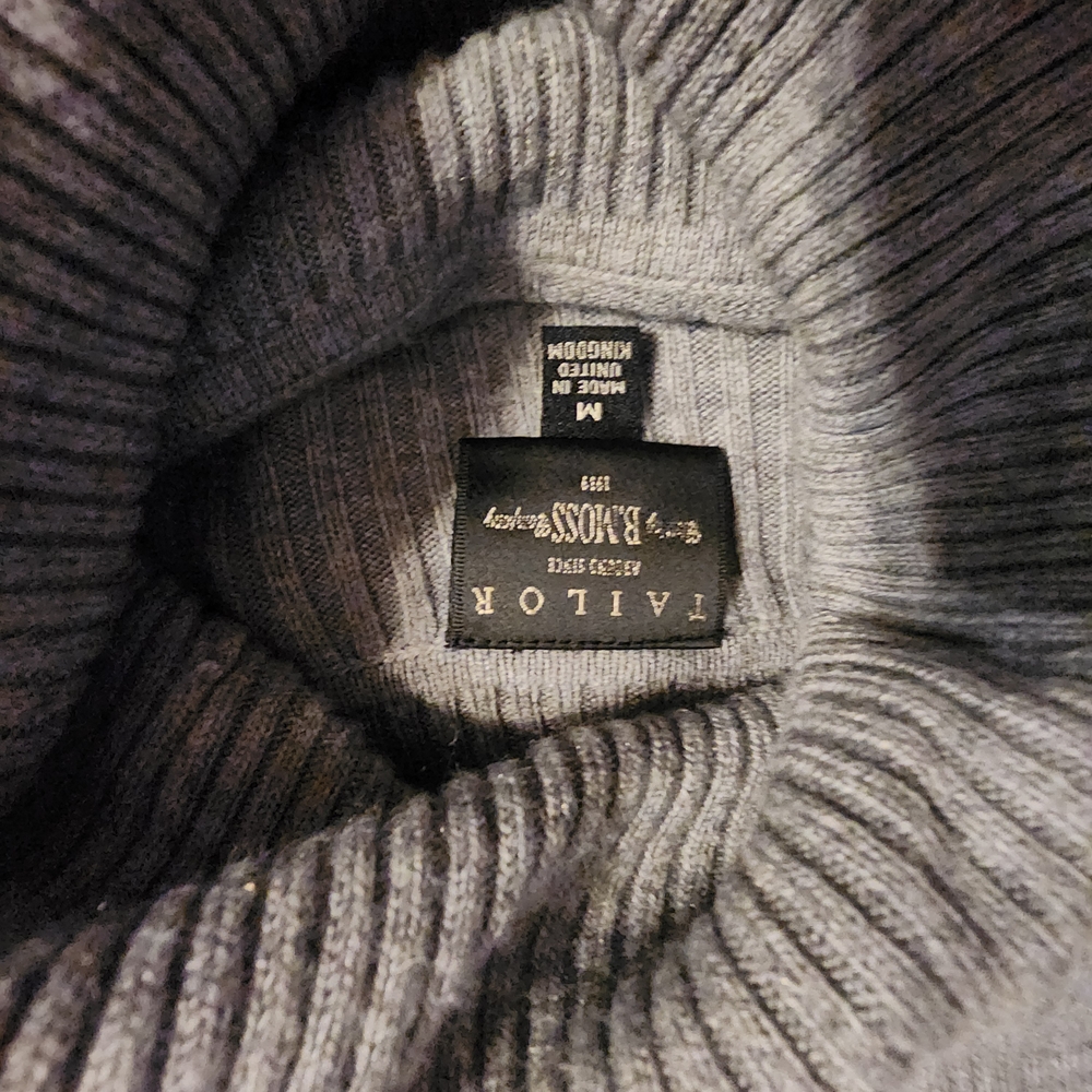 Tailor B. Moss Gray Cowl Neck Sweater